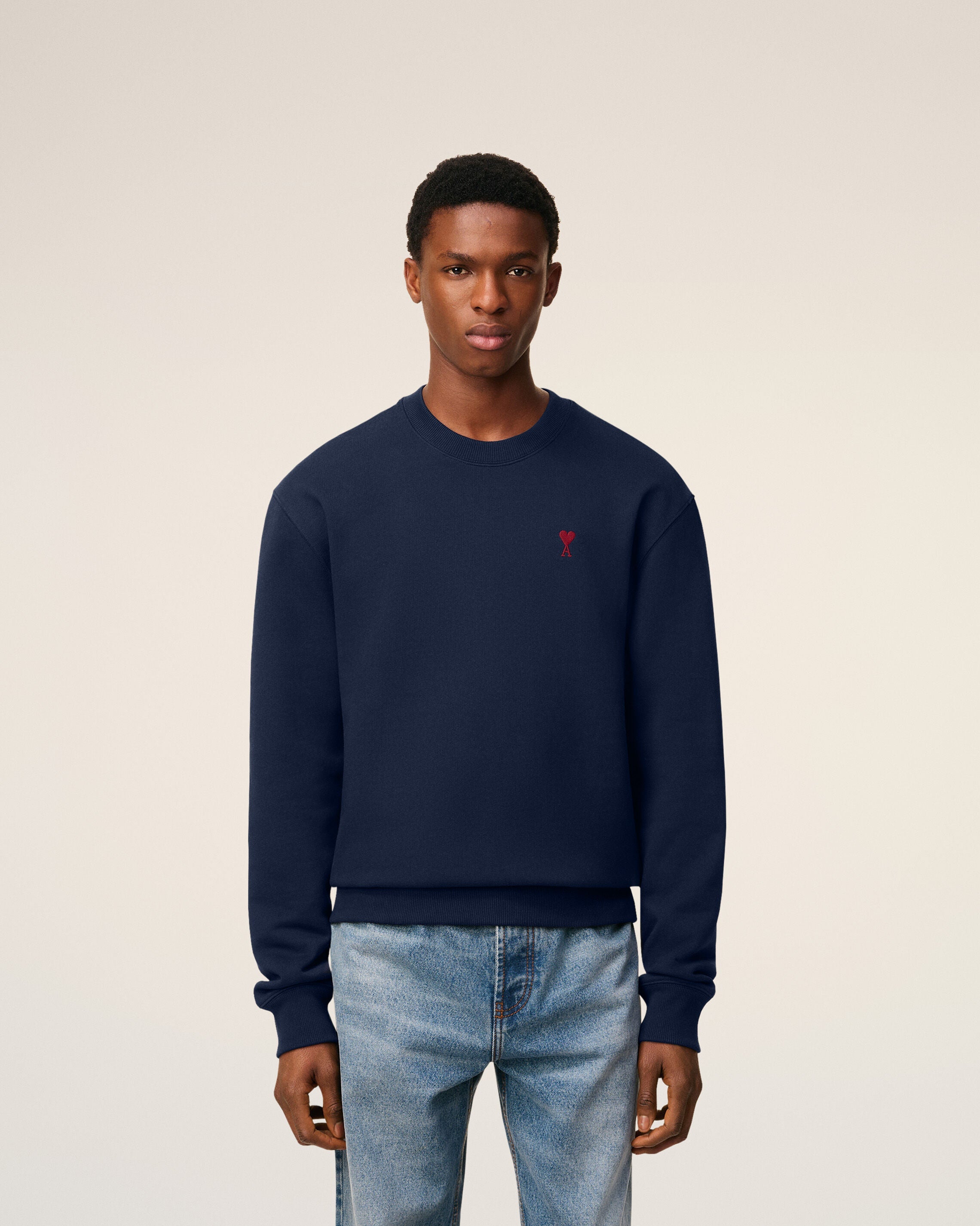 Sweatshirt Bleu Marine Ami de Coeur En Coton