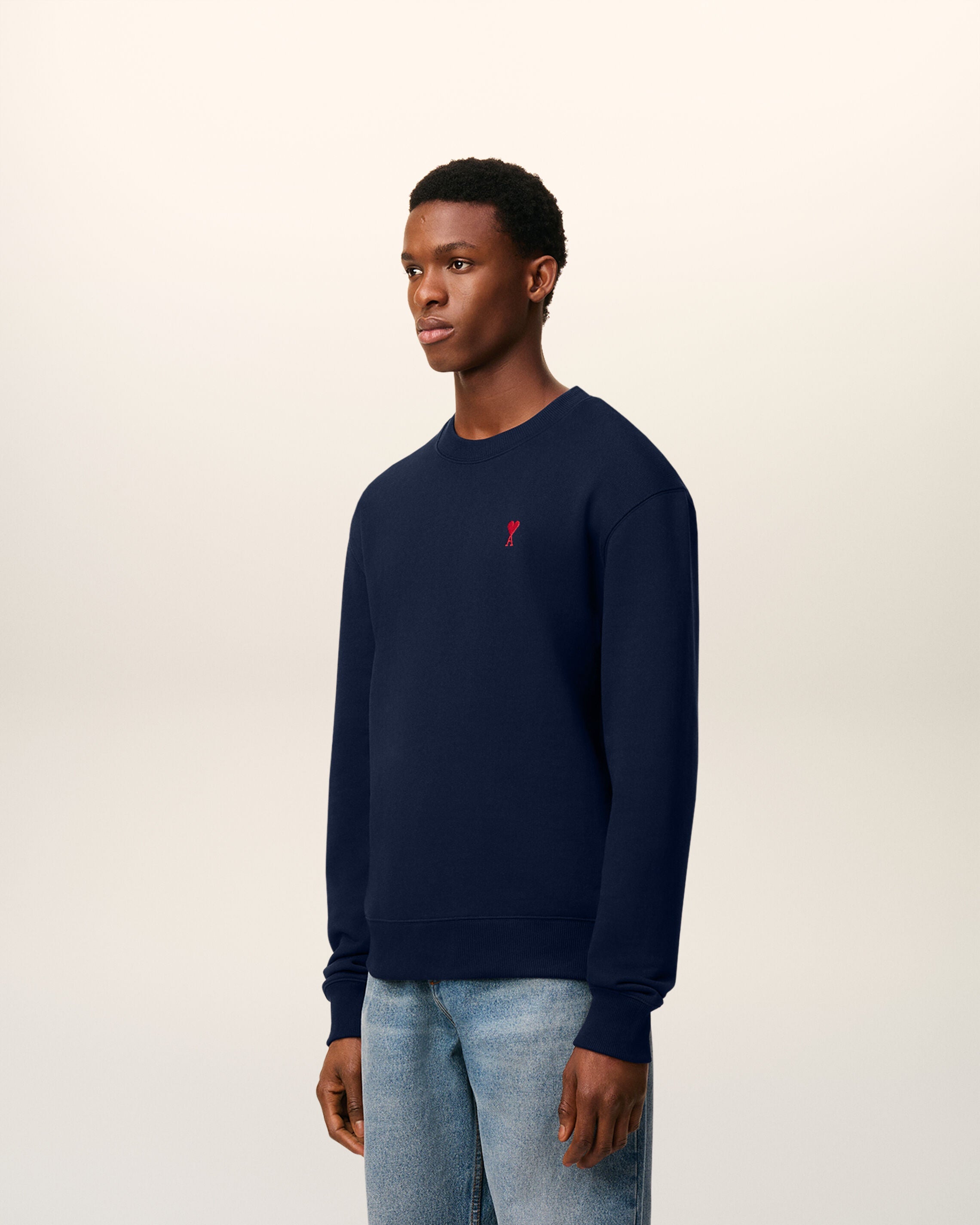 Sweatshirt Bleu Marine Ami de Coeur En Coton