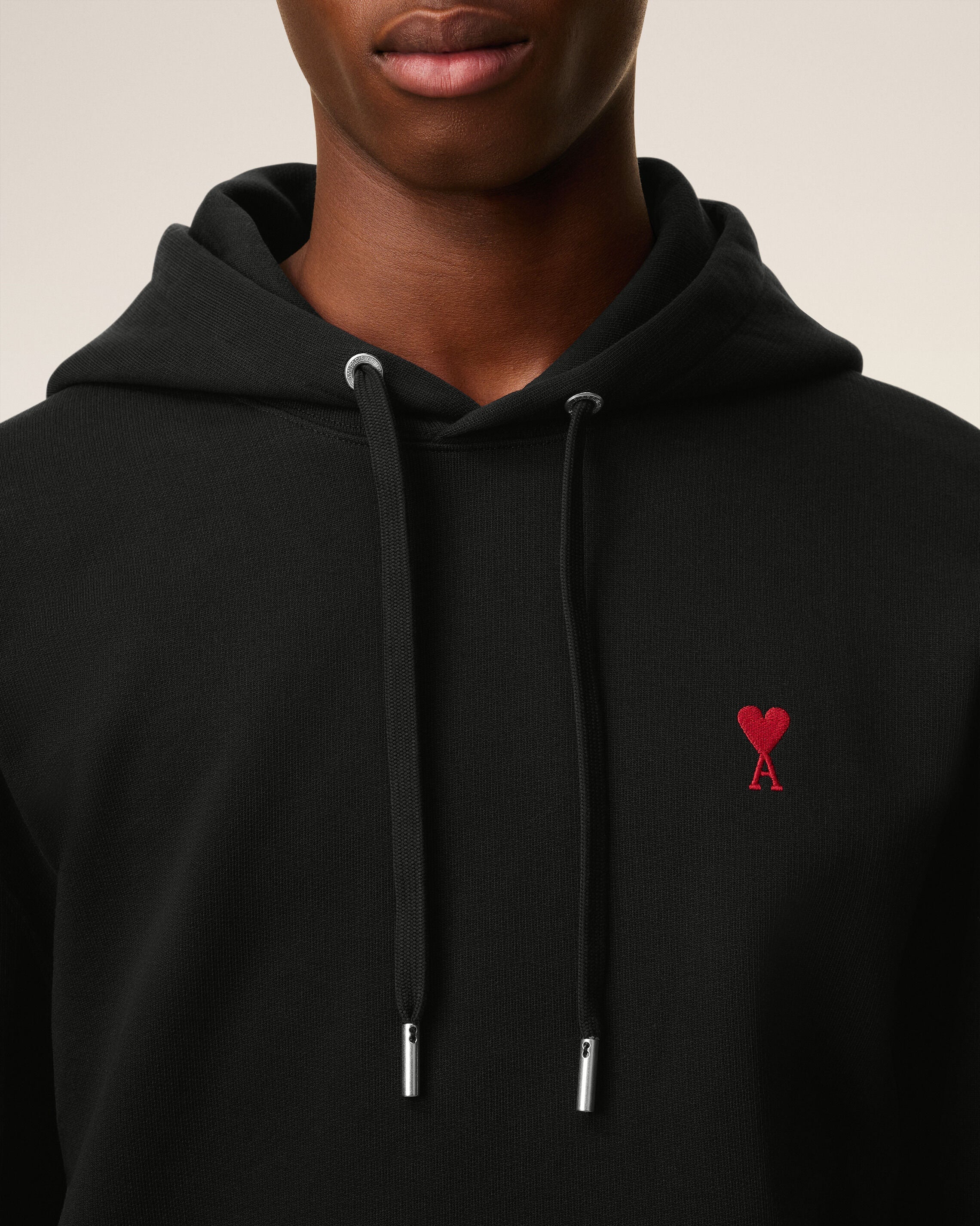 Hoodie Noir Ami de Coeur En Coton