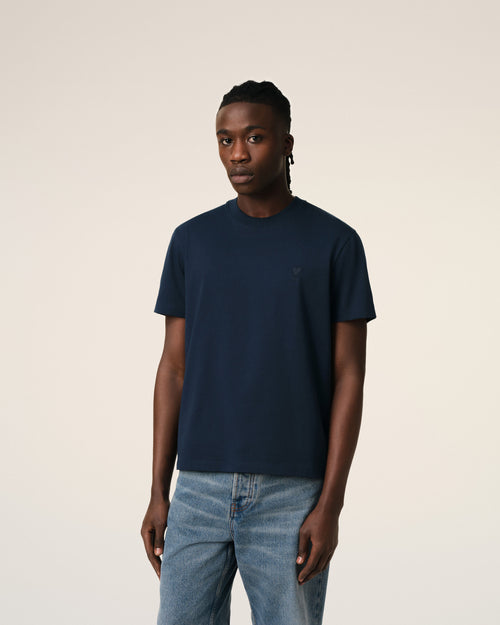 T-Shirt Bleu Marine Ami de Coeur En Coton