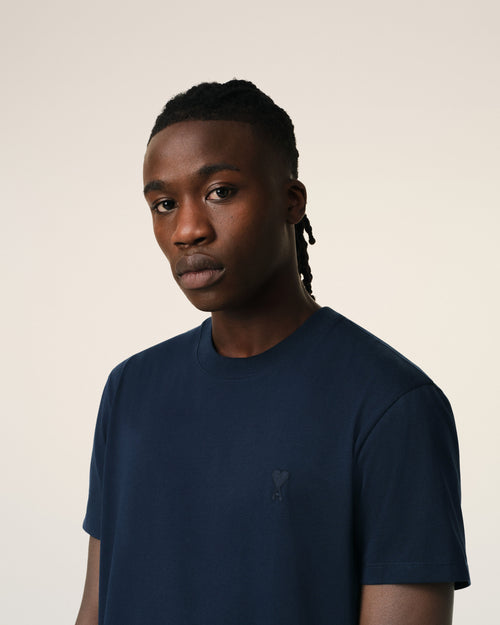 T-Shirt Bleu Marine Ami de Coeur En Coton