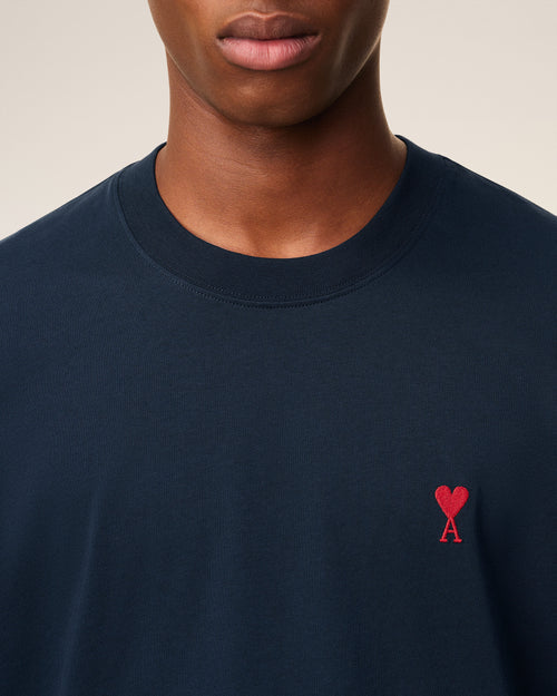 T-Shirt Bleu Marine Ami de Coeur En Coton
