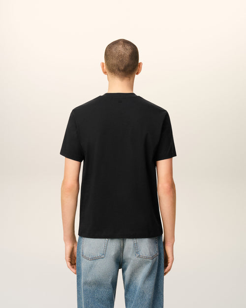 T-Shirt Noir Ami de Coeur En Coton