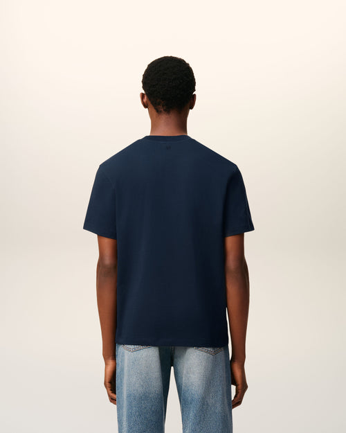 T-Shirt Bleu Marine Ami de Coeur En Coton