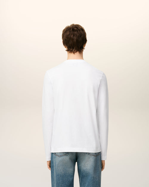 T-Shirt Blanc Manches Longues Ami de Coeur En Coton