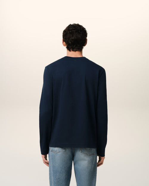 T-Shirt Bleu Marine Ami de Coeur En Coton