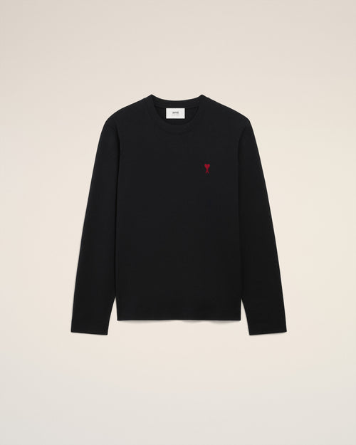 T-Shirt Noir Manches Longues Ami de Coeur En Coton