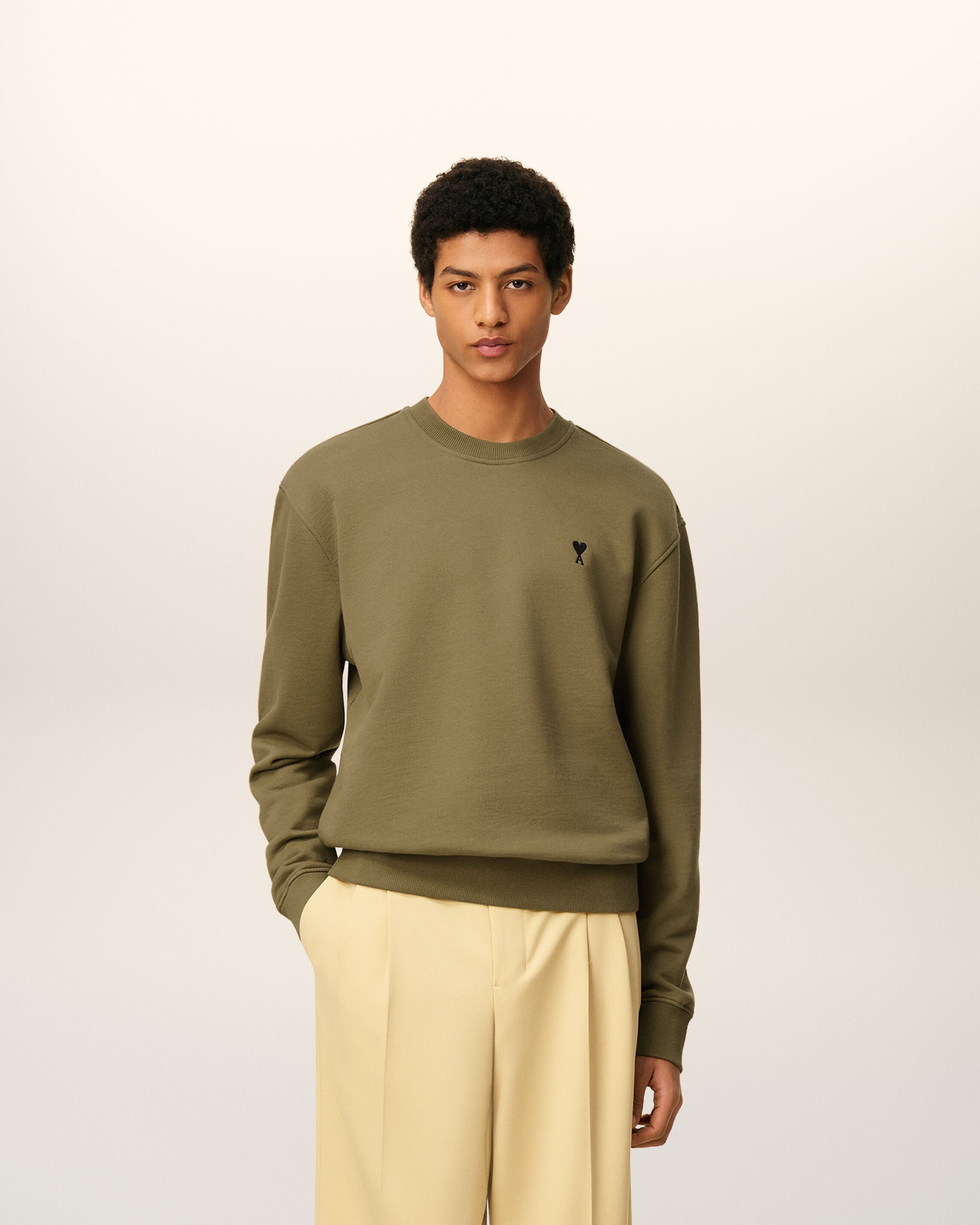 Sweatshirt Vert Ami De Coeur En Coton