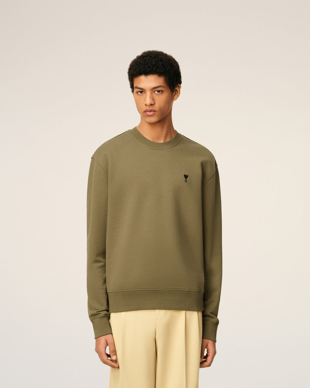 Sweatshirt Vert Ami De Coeur En Coton