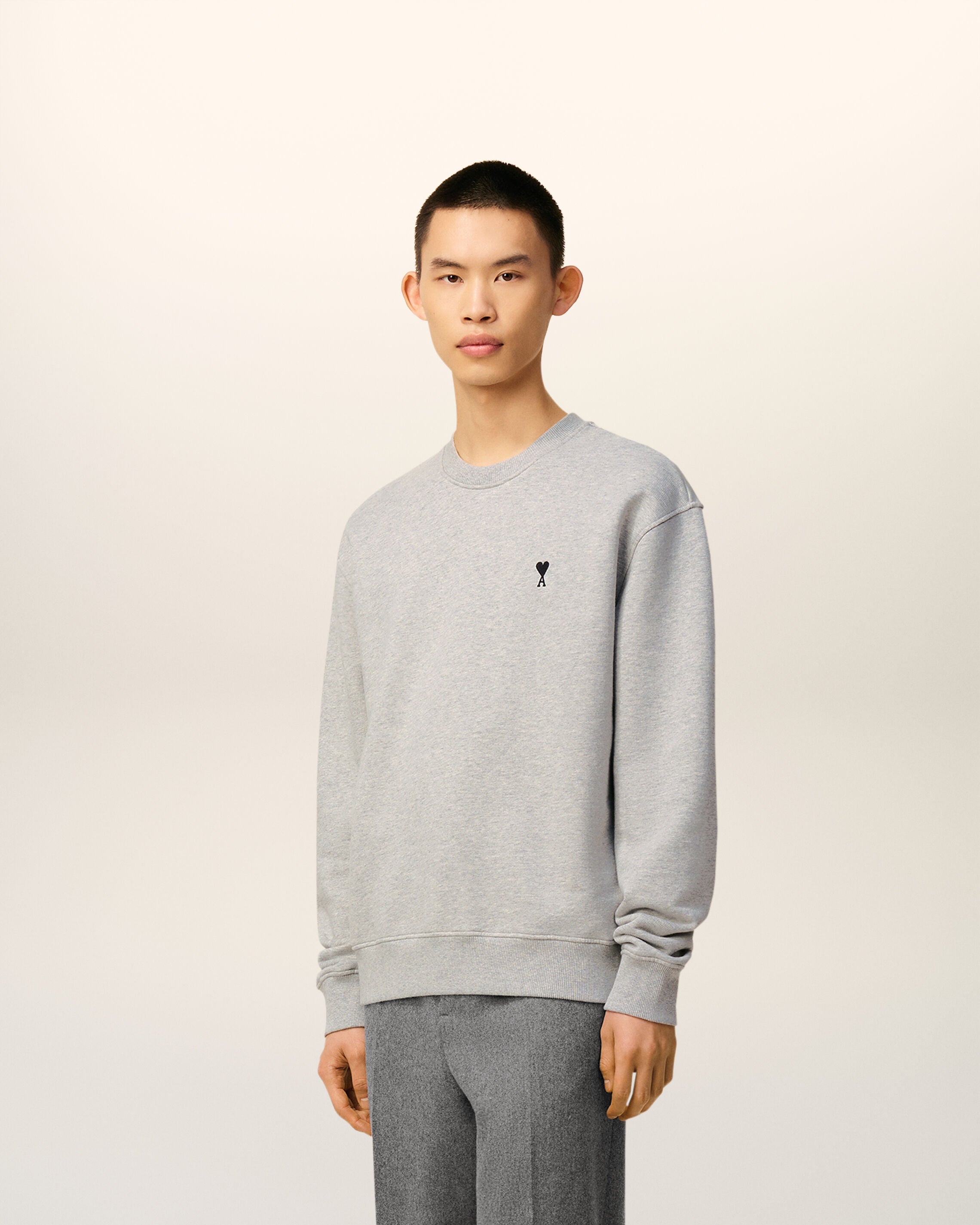 Sweatshirt Gris Ami De Coeur En Coton