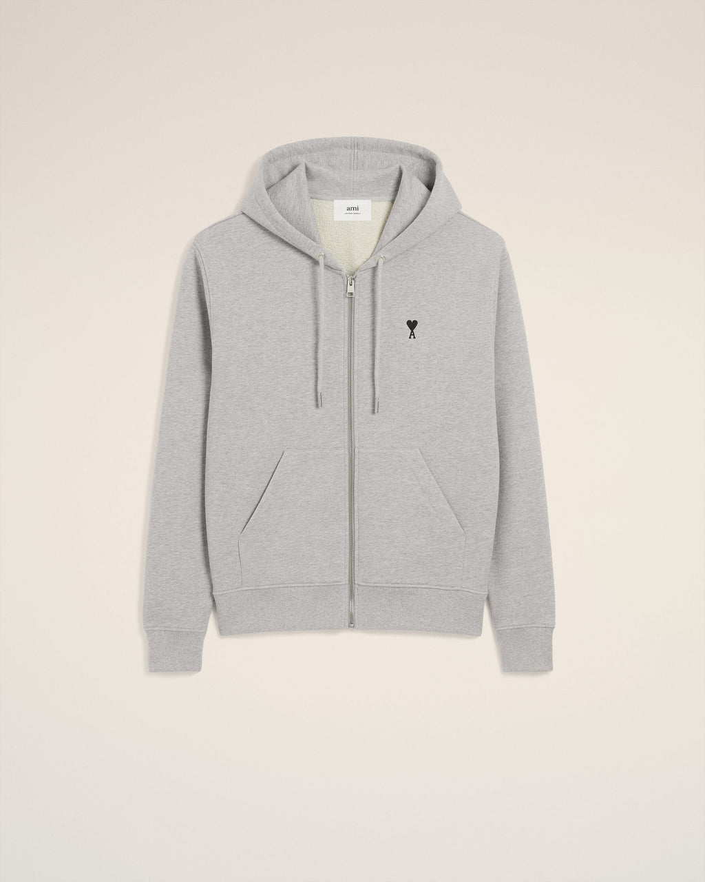 Hoodie Gris Zippé Ami De Coeur En Coton