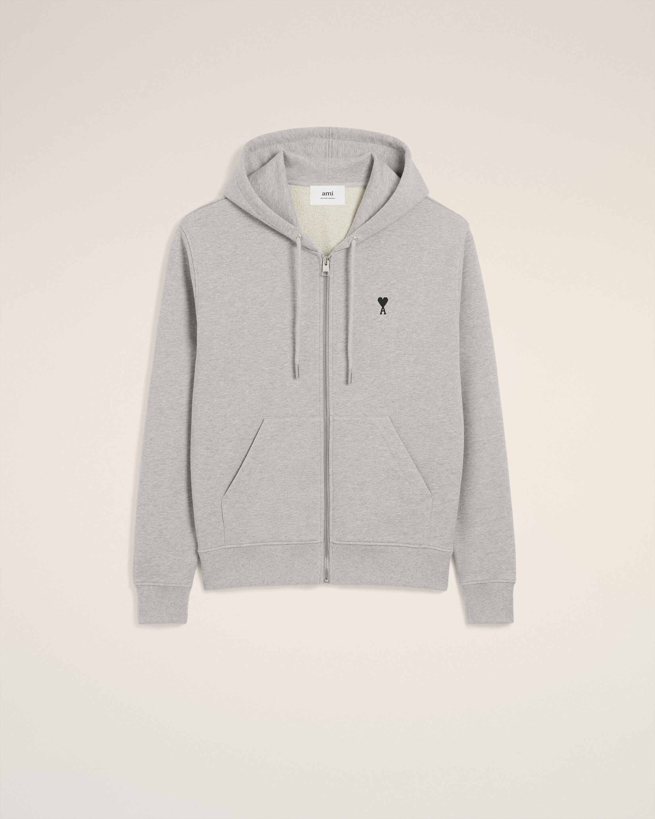 Hoodie Gris Zippé Ami De Coeur En Coton
