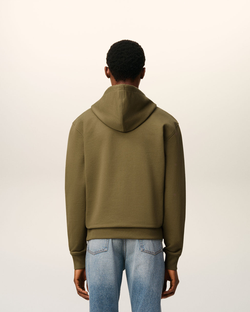 Hoodie Vert Zippé Ami De Coeur En Coton