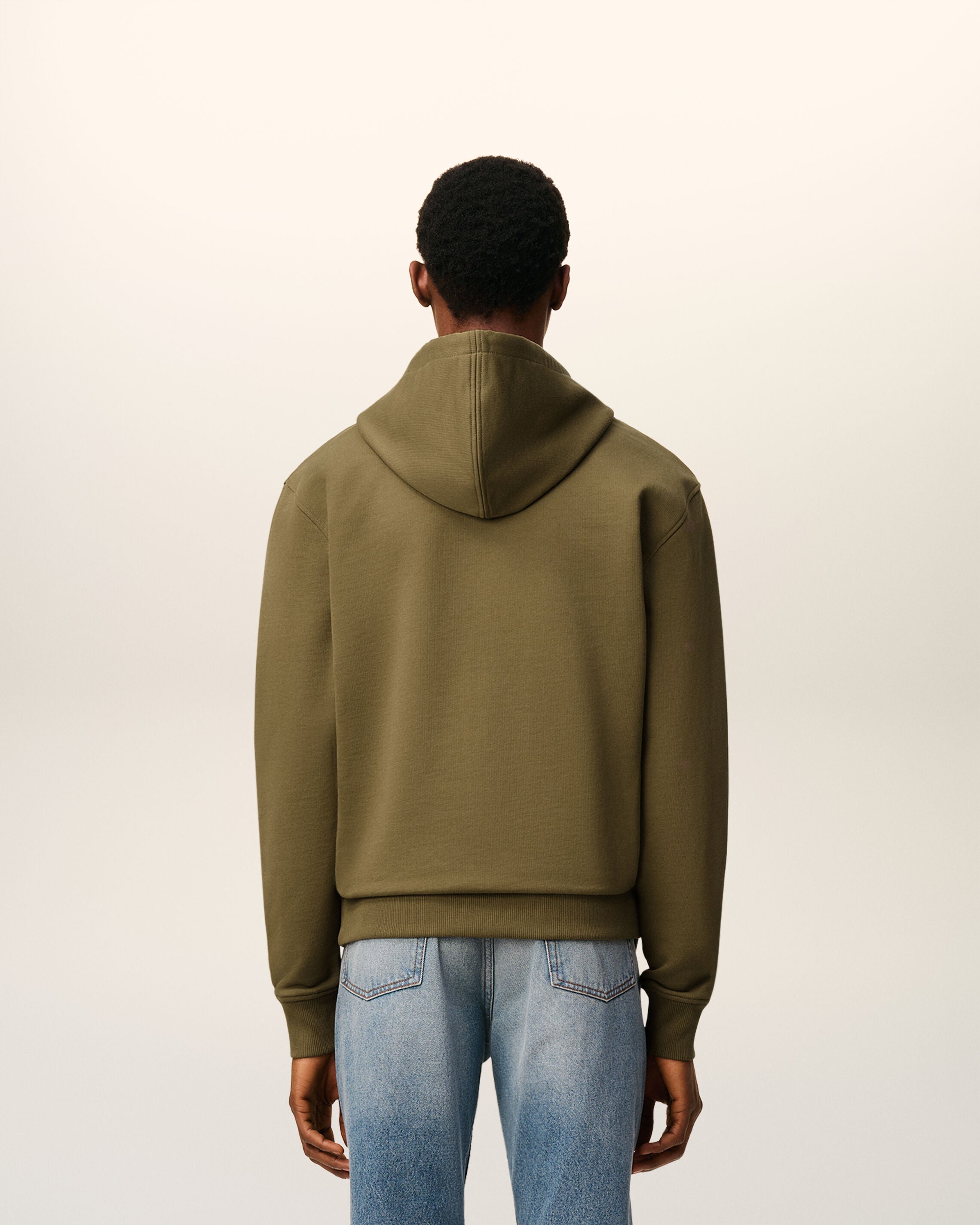 Hoodie Vert Zippé Ami De Coeur En Coton