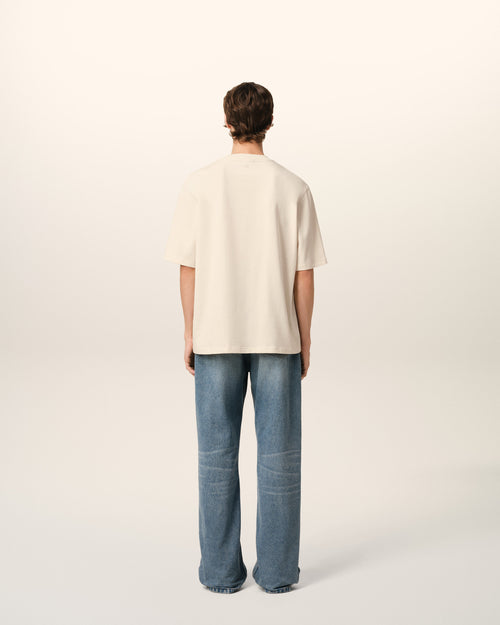 T-Shirt Beige Patch Ami de Coeur En Coton