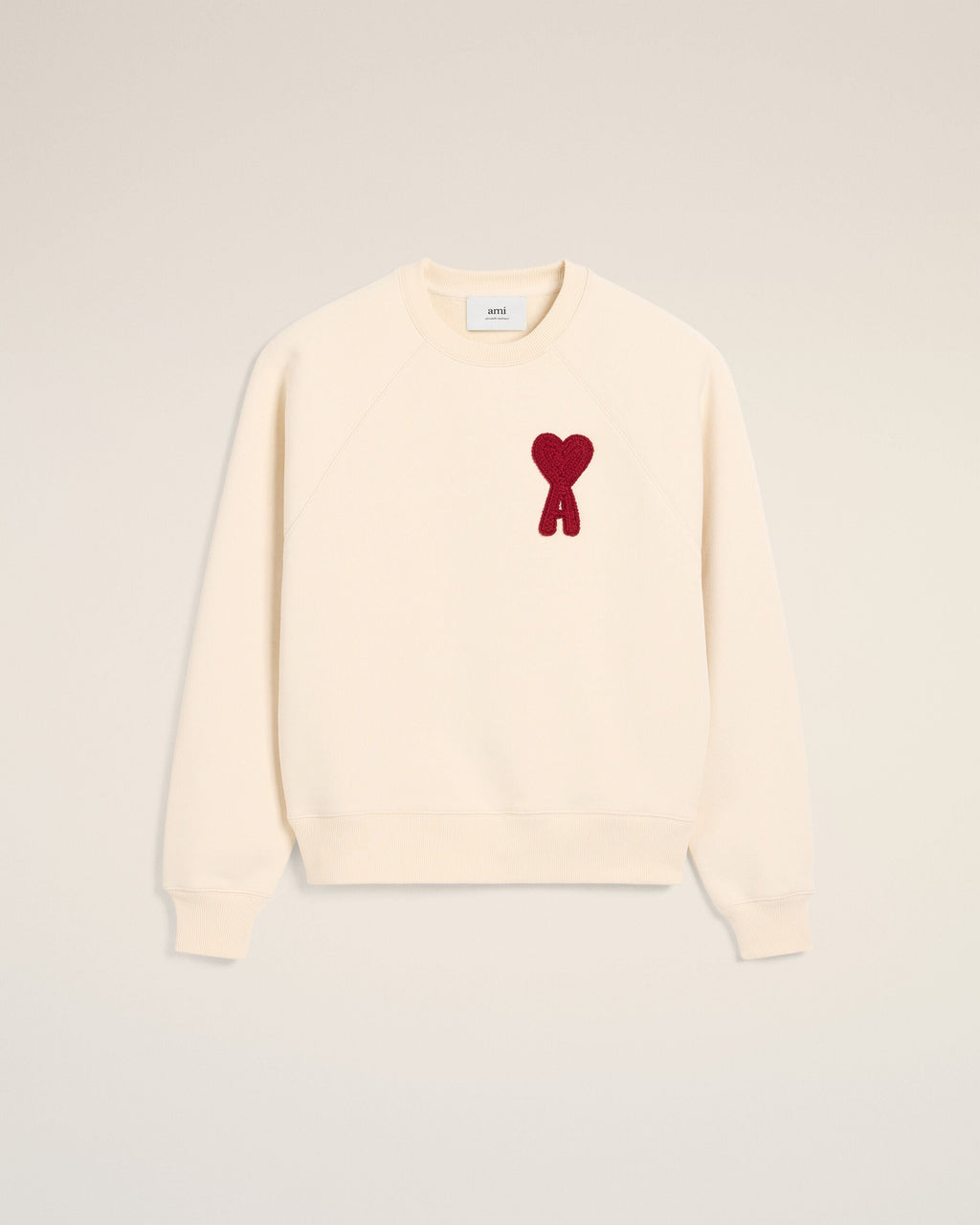 Sweatshirt Beige Patch Ami de Coeur En Coton