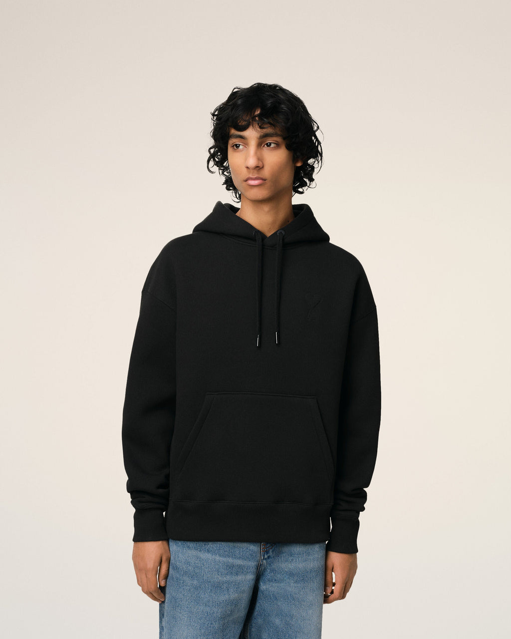 Hoodie Noir Ami de Coeur En Coton