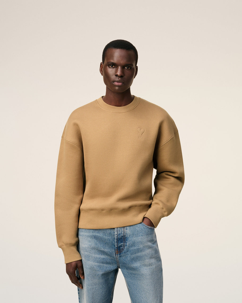 Sweatshirt Marron Ami De Coeur En Coton