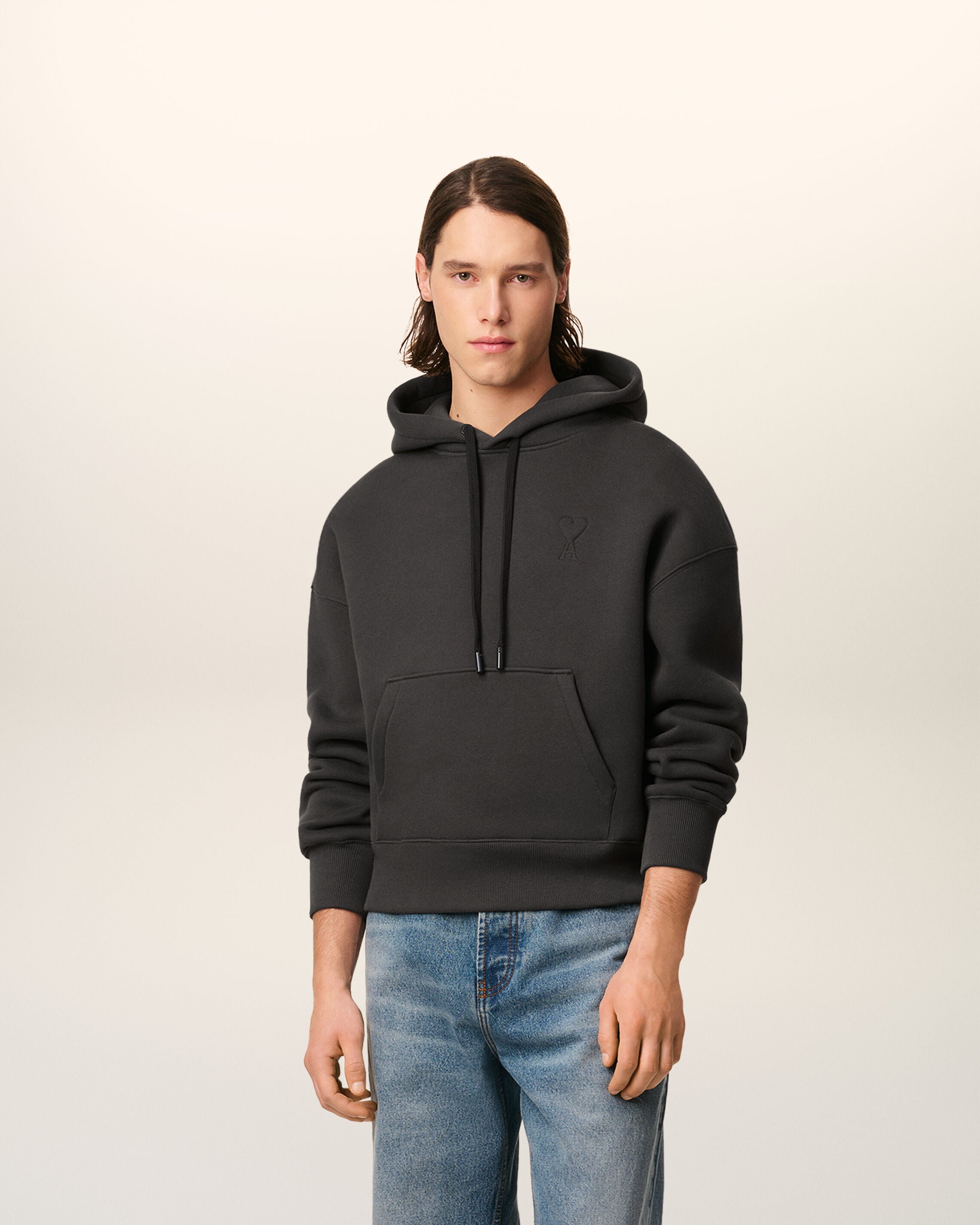 Hoodie Noir Ami De Coeur En Coton