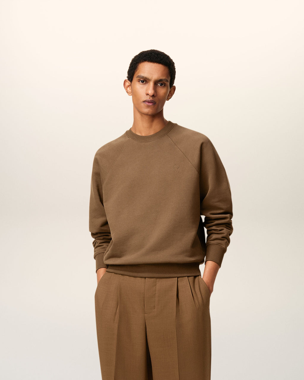 Sweatshirt Marron Ami De Coeur En Coton