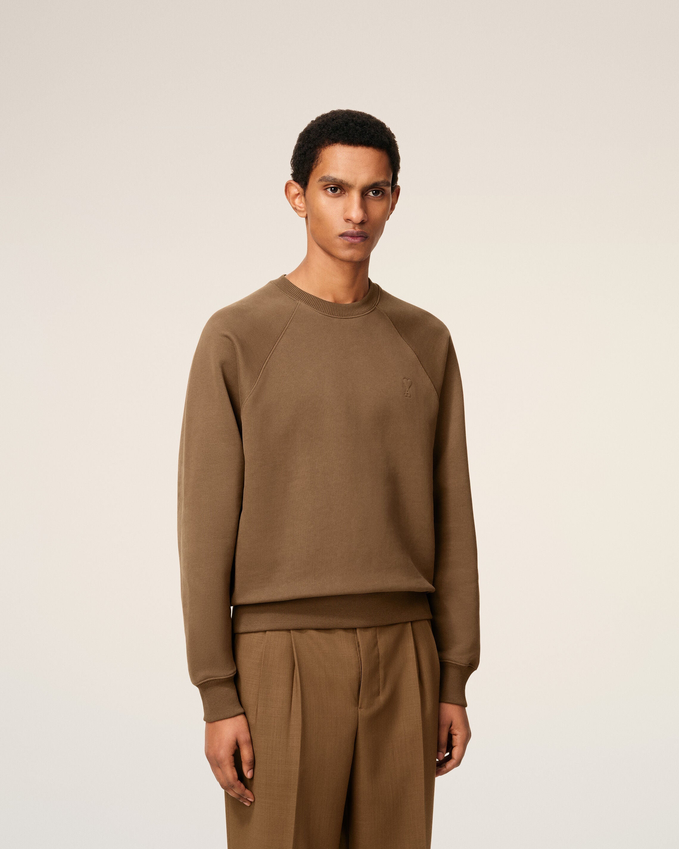 Sweatshirt Marron Ami De Coeur En Coton