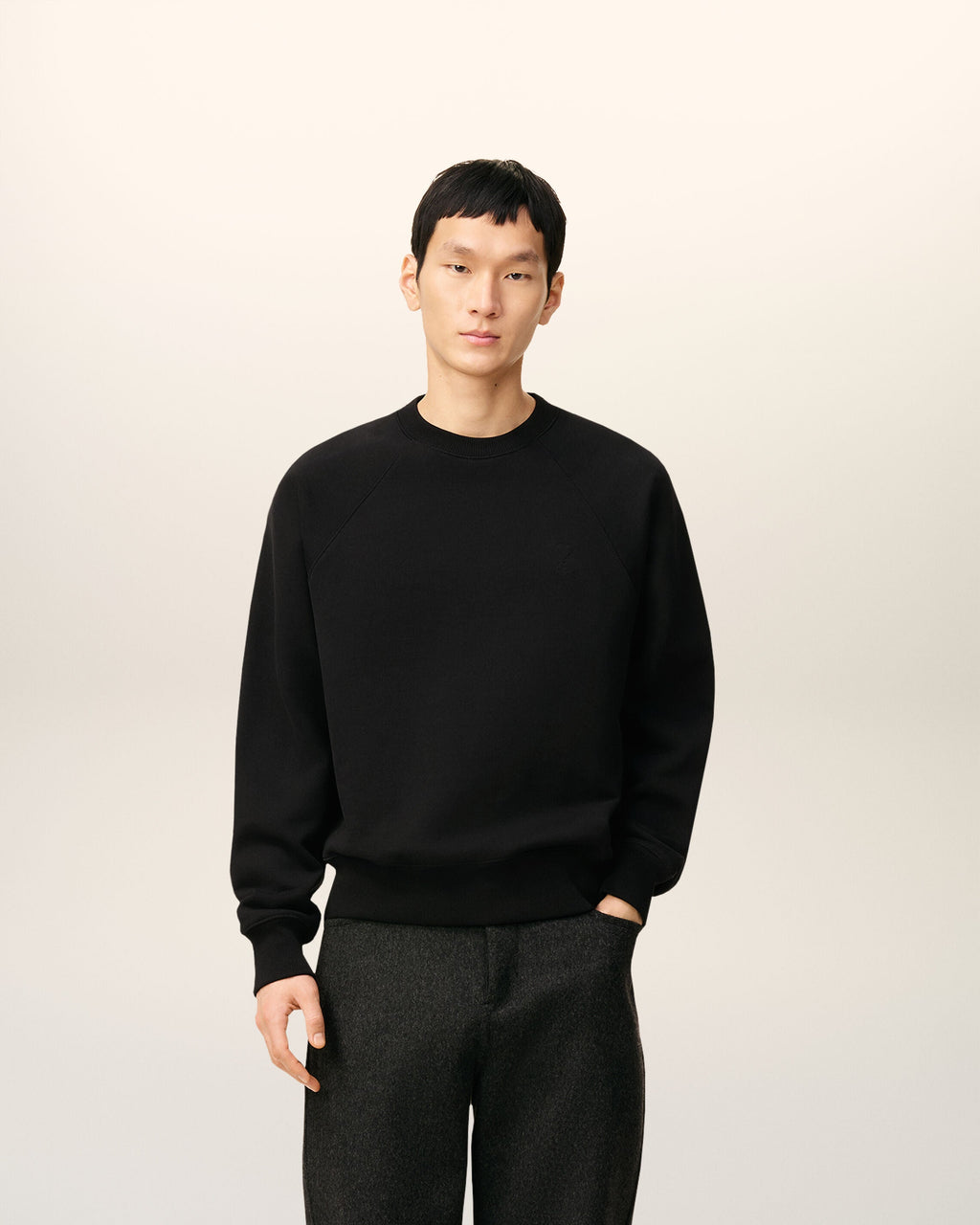 Sweatshirt Noir Ami De Coeur En Coton