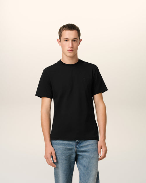 T-shirt Noir Ami de Coeur En Coton