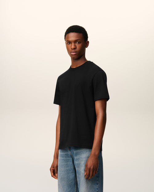 T-Shirt Noir Ami de Coeur En Coton