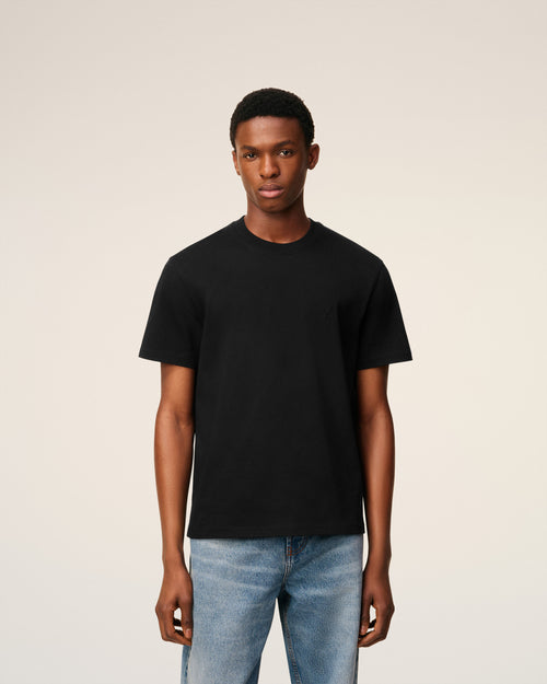 T-Shirt Noir Ami de Coeur En Coton