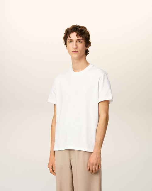 T-shirt Blanc Ami De Coeur En Coton Biologique