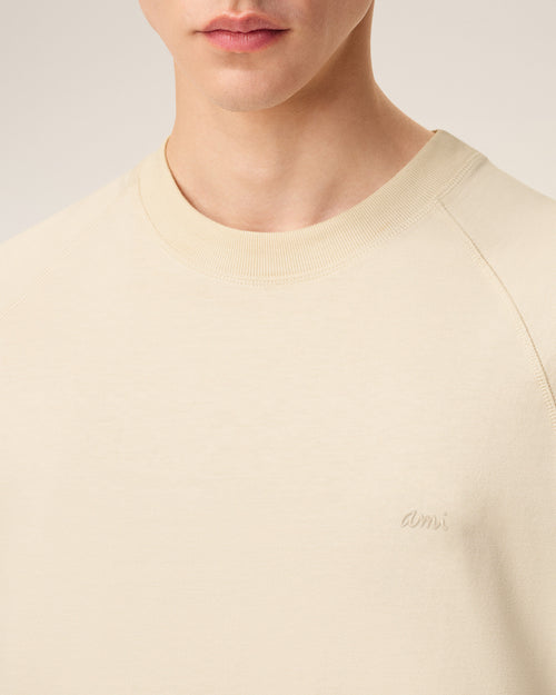 T-shirt Blanc Manches Courtes En Coton