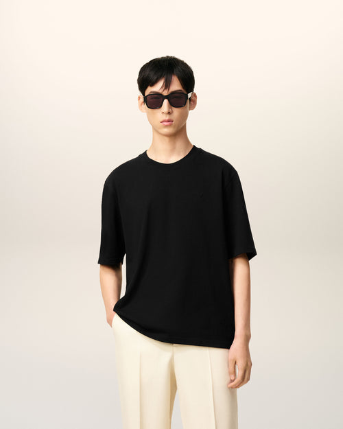 T-shirt Noir Ami De Coeur En Coton