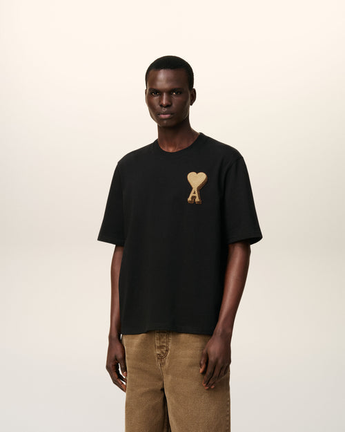 T-shirt Noir Ami De Coeur En Coton