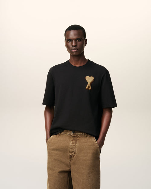 T-shirt Noir Ami De Coeur En Coton