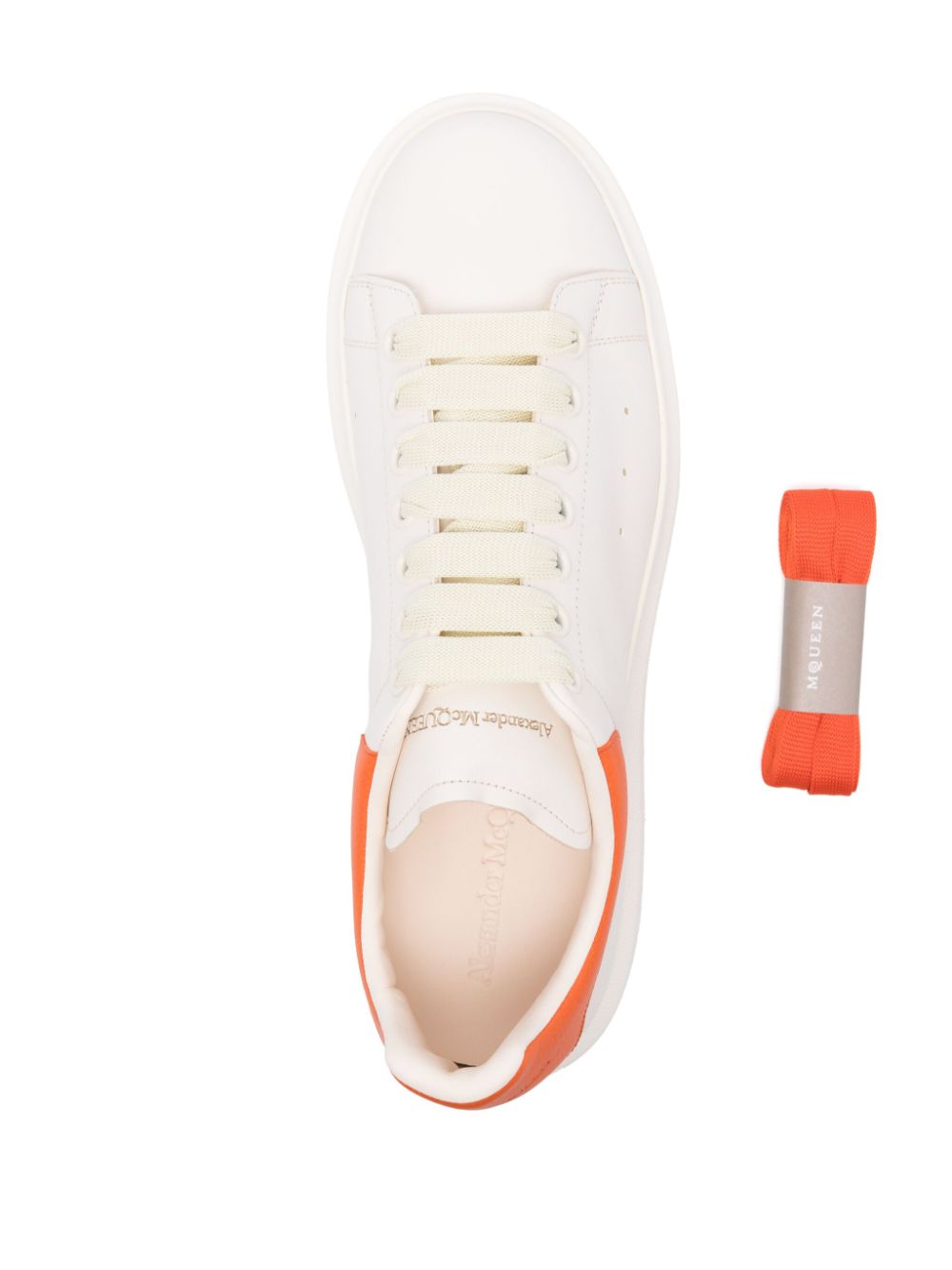 ALEXANDER MCQUEEN - Baskets oversize off white/orange