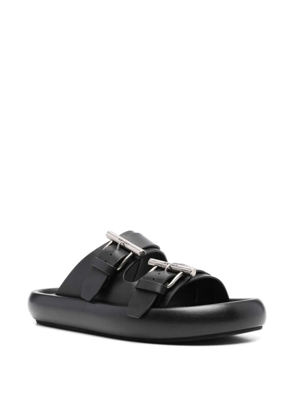 ALEXANDER MCQUEEN - Sandales en cuir noir