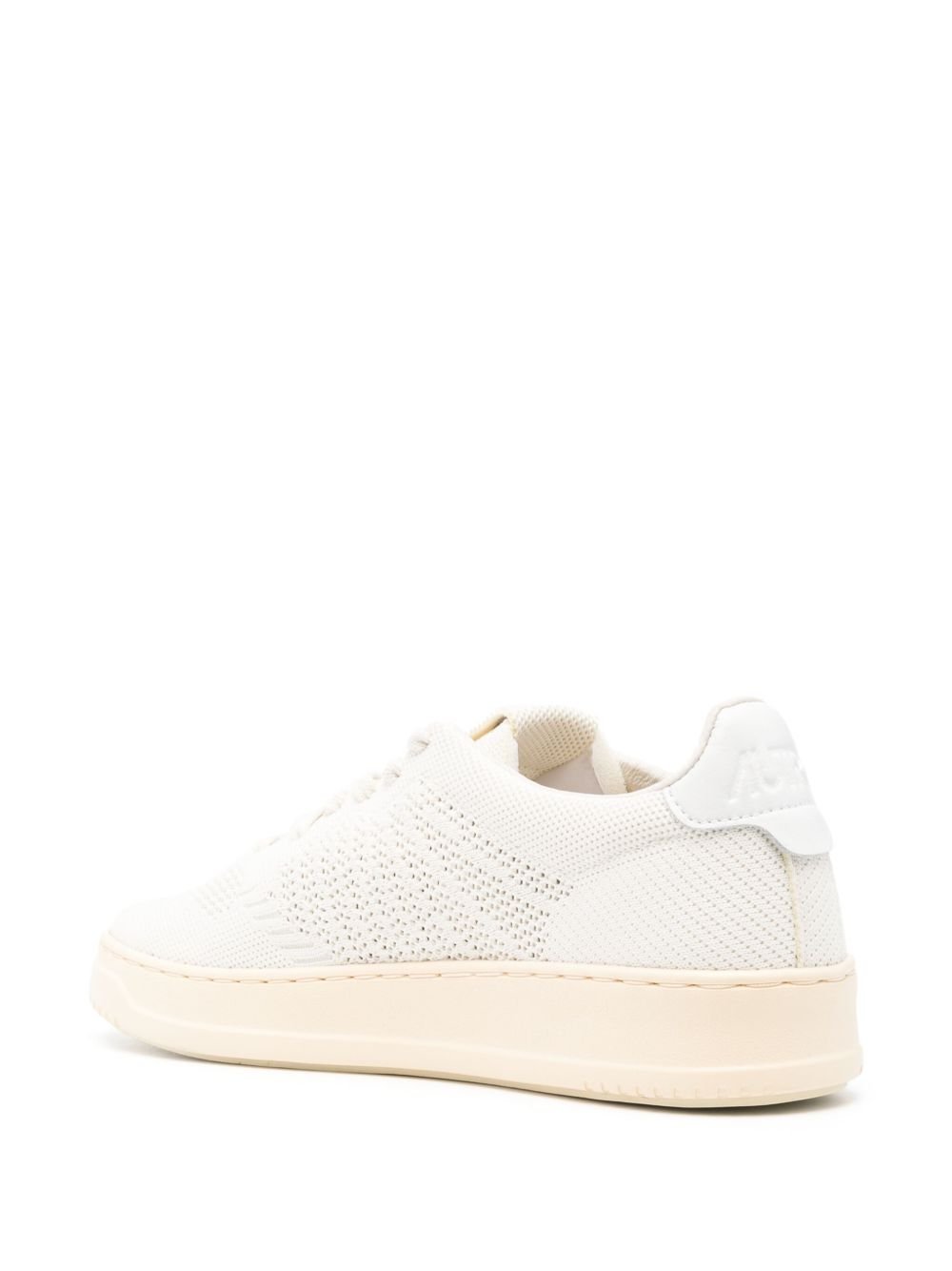 AUTRY - BASKETS MEDALIST EASEKNIT LOW EN TISSU PEARSORBET blanc