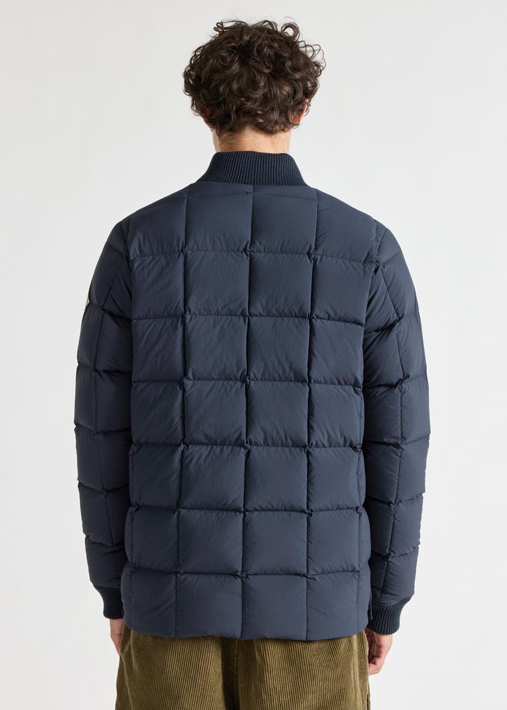 Veste doudoune homme Pyrenex Flight à piquage carré bleu foncé