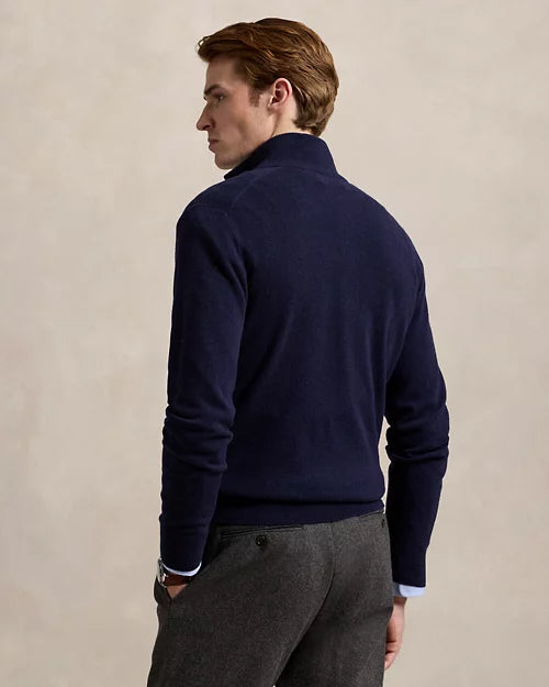 Pull demi-zippé en laine