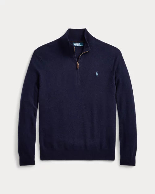 Pull demi-zippé en laine