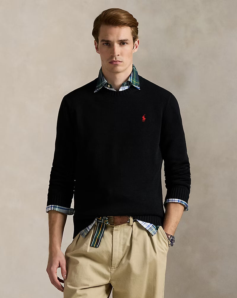 Pull col rond en coton