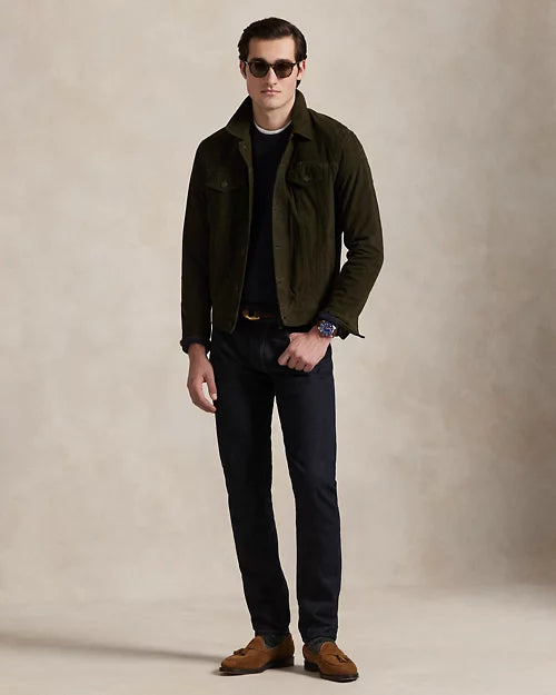 Pull à col rond en coton piqué