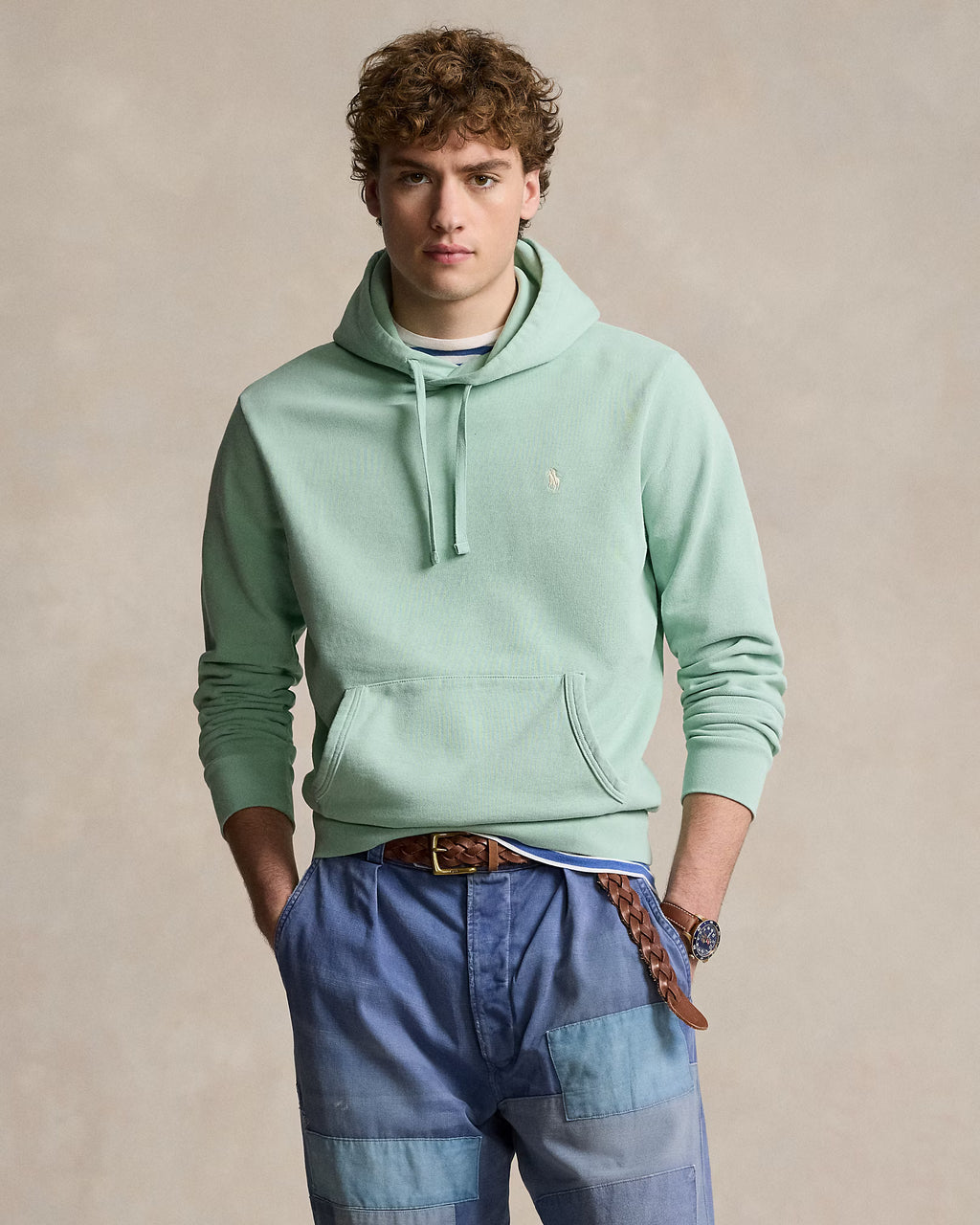 Sweat à capuche en molleton bouclé