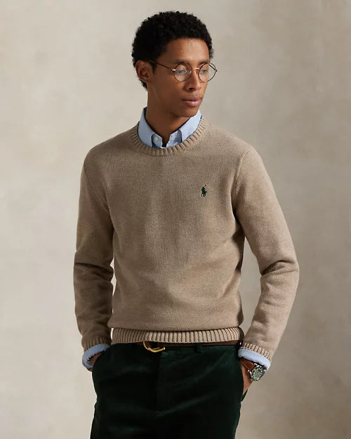 Pull col rond en coton