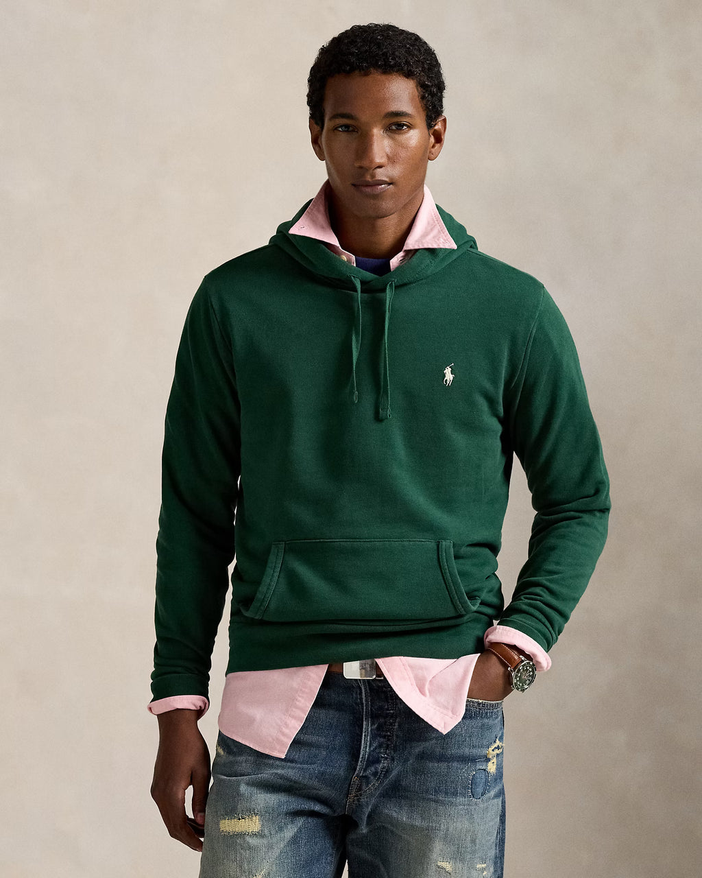 Sweat à capuche en molleton bouclé