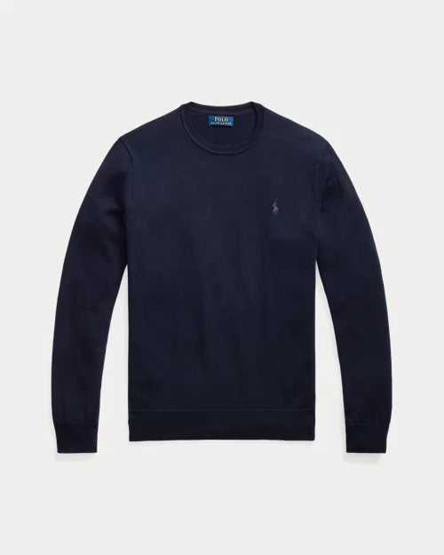 Pull col rond en laine lavable Slim Fit