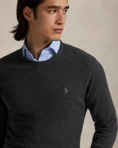 Pull col rond en laine