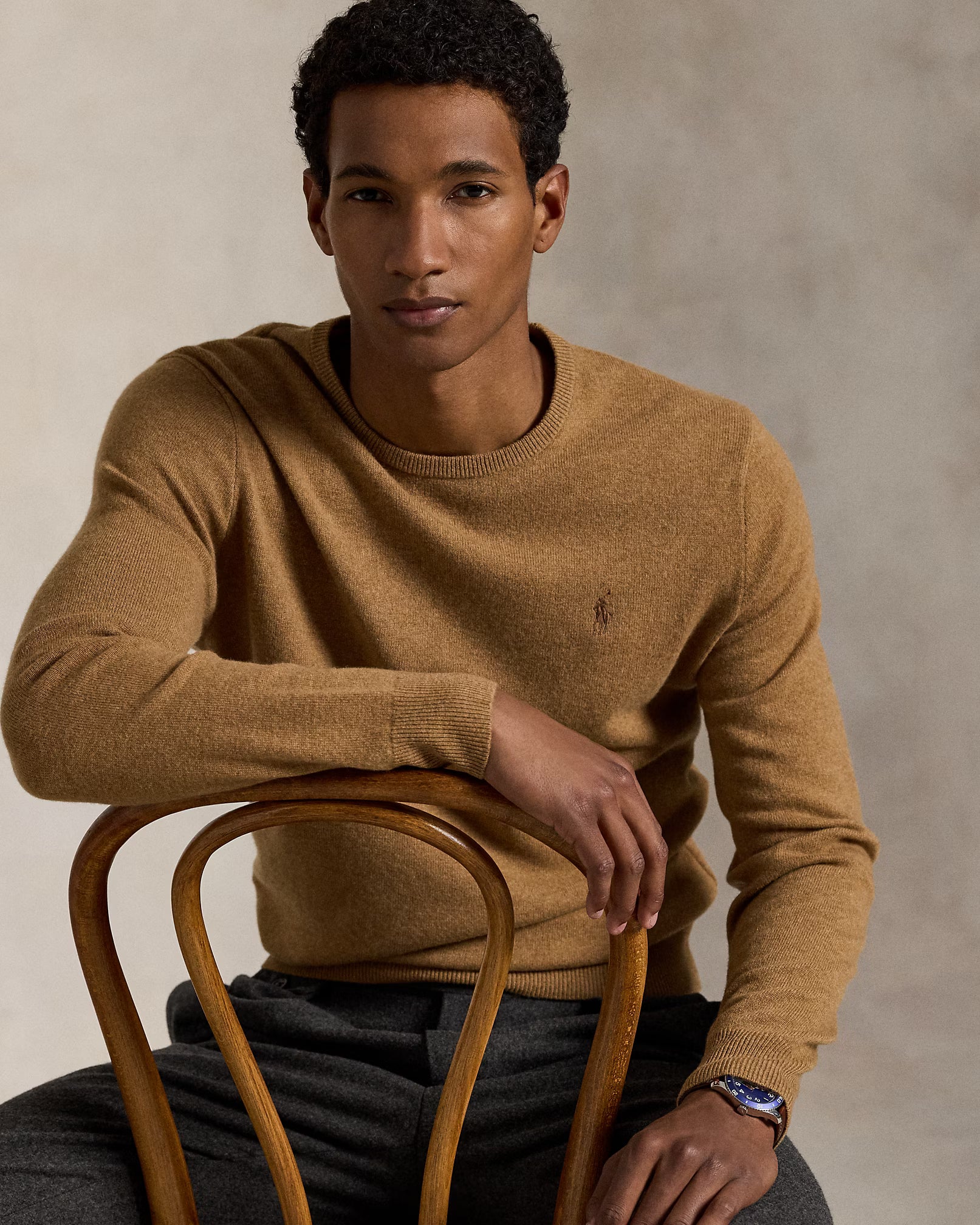 Pull col rond en laine